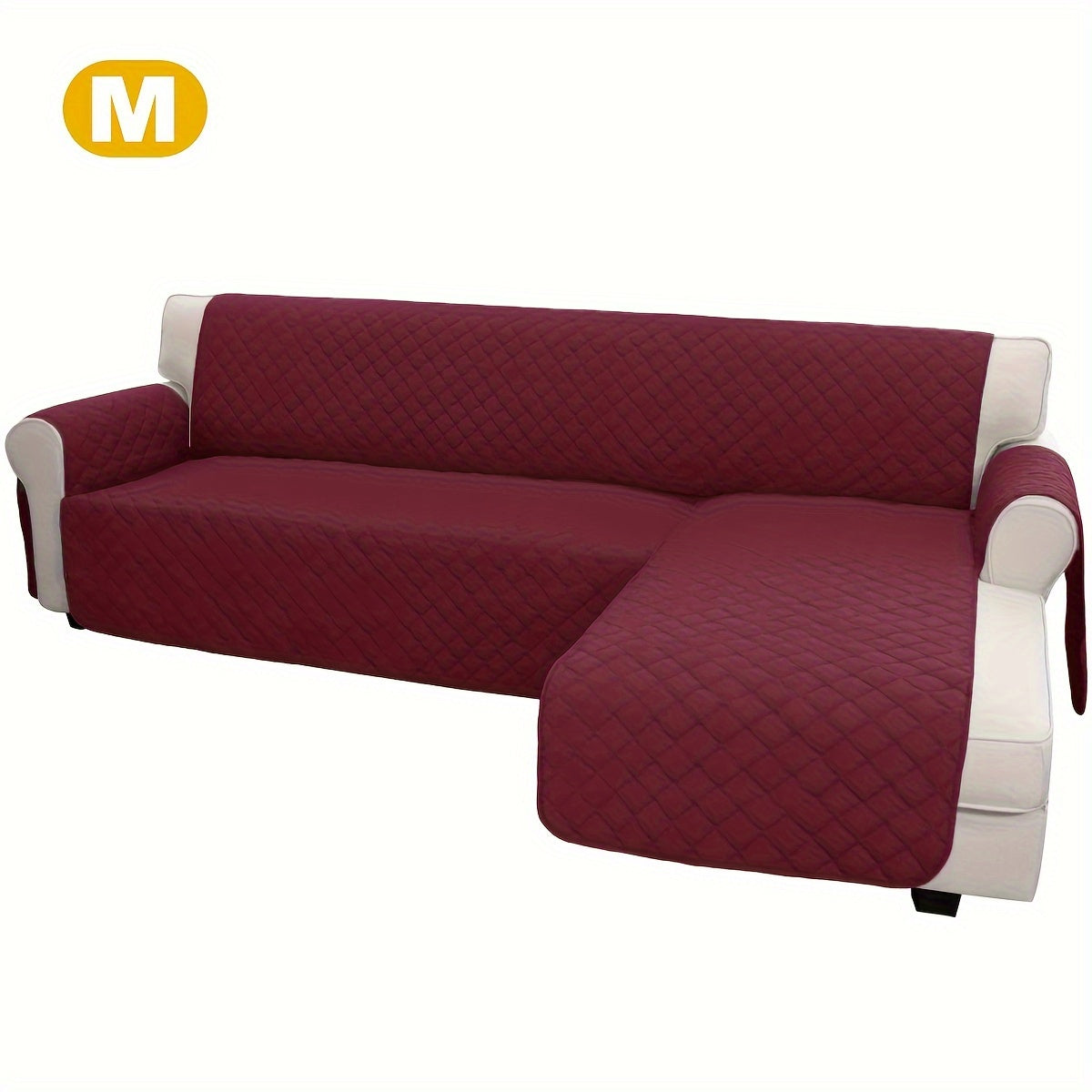 1pc Brushed Spring Polyester Two-Tone Double-Sided Chaise Lounge Cushion, Universal Sectional Sofa Cover for Left And Right Chaise.