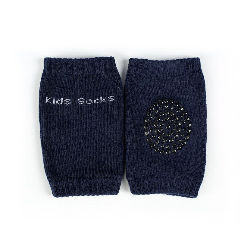 A Pair Four Seasons Fur Ring Baby Leg Protector, Elbow Toddler Crawling Baby Smiley Face Knee Brace Non-slip Socks, Adjustable Elastic Neutral, For Crawling 0-36 Months Of The Baby Girls Boys
