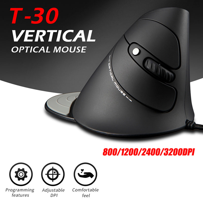 Rato Óptico Vertical Ergonómico T-30 com Cabo