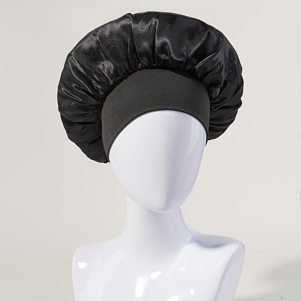 Sleep Bonnet, Soft Silk Bonnet With Elastic Band For Curly Hair, Satin Bonnet For Women Sleep Hair Care, Breathable Silk, Seven Colors Available 1piece Luxury Shower Cap For Women