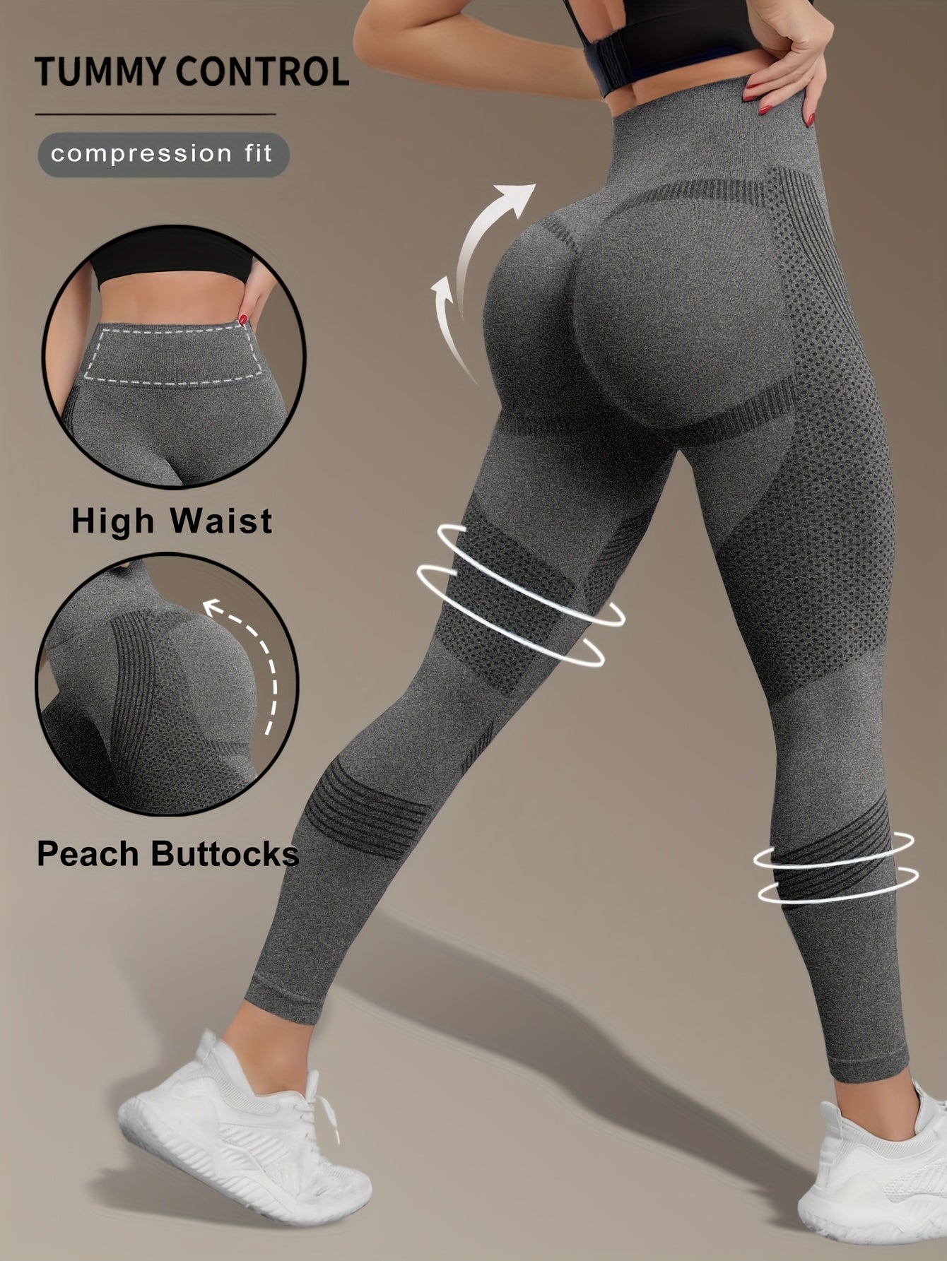Women's High-Waist Seamless Yoga Leggings - Quick Dry, Stretchy Activewear Pants for Fitness & Training