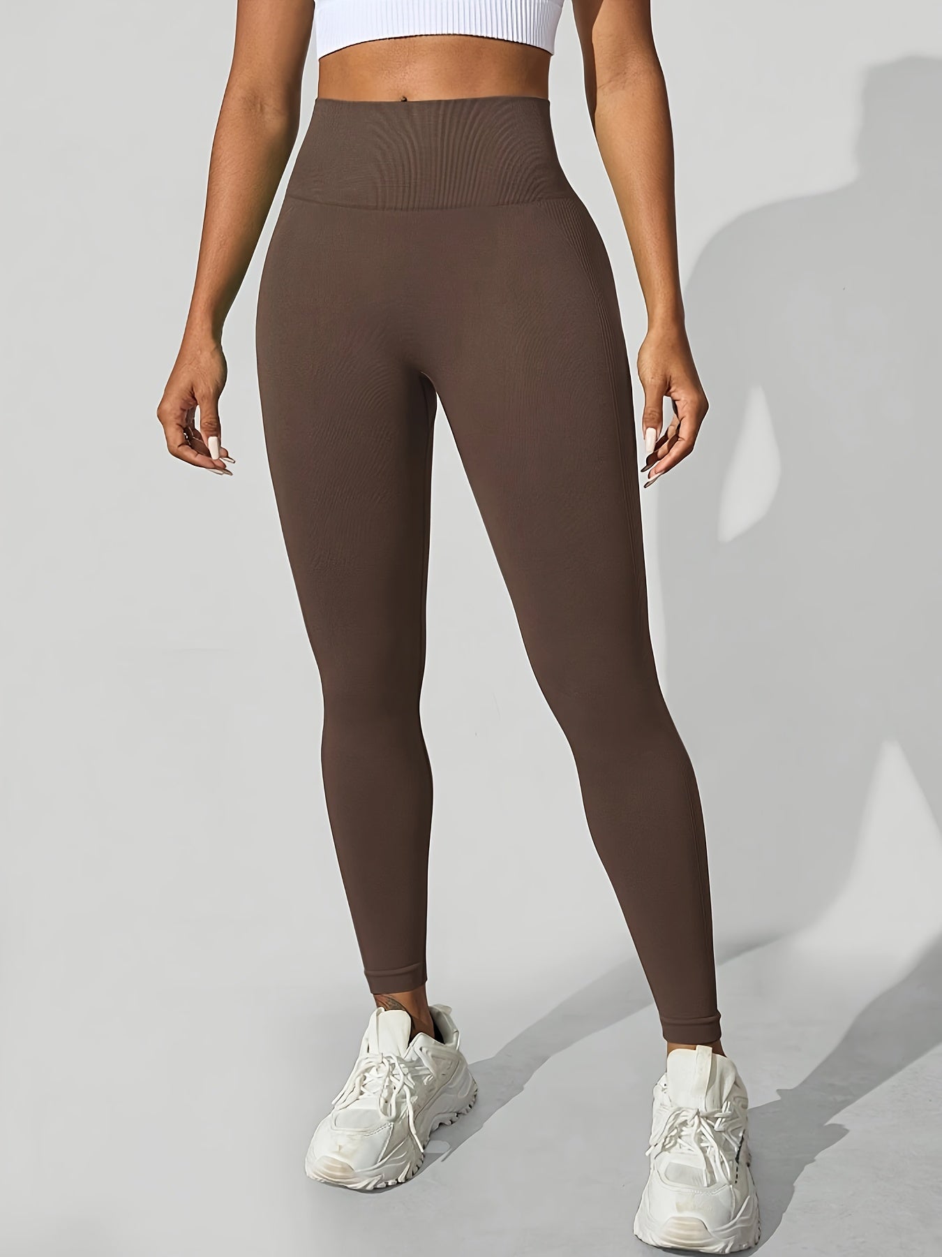 Seamless High-Waisted Yoga Pants for Women - Tummy Control Butt-Lifting 4-Way Stretch Workout Leggings, Moisture-Wicking Quick-Dry Fitness Running Gym Casual Wear, All-Season Machine Washable, Seamless Design, Durable Legging