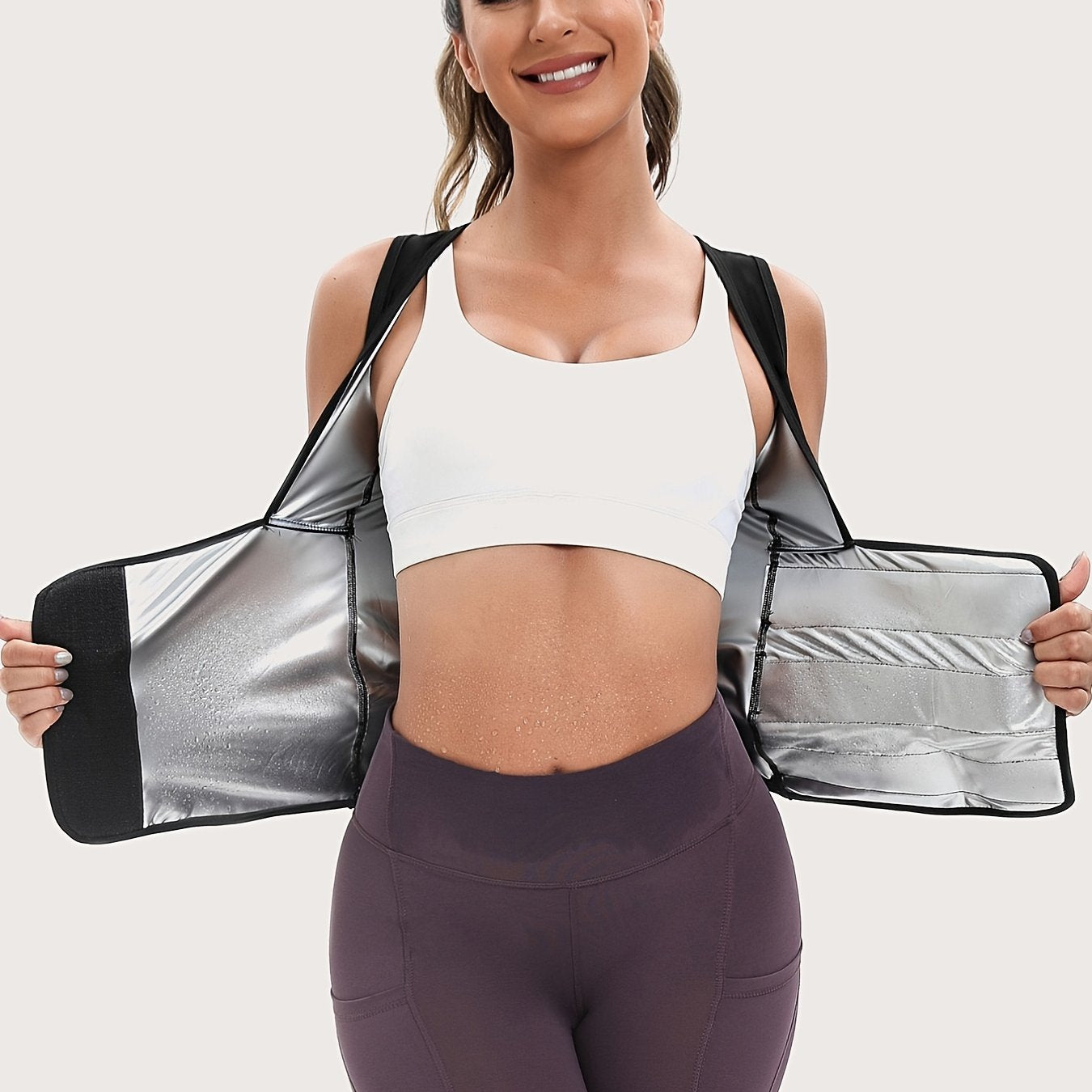 Sweat Sauna Stretchy Sports Vest: Slim Your Waist Instantly With This Body-Shaped Yoga Fitness Workout Waist Trainer For Women's Activewear!