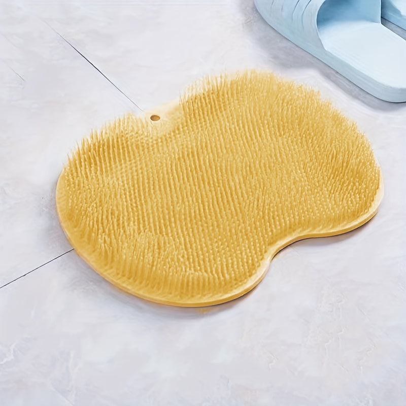 Back Wash Brush With Suckers Bathroom Body Massage Pad Back Massage Mat Scrubber Back Bath Brush Anti-Slip Clean Dead Skin