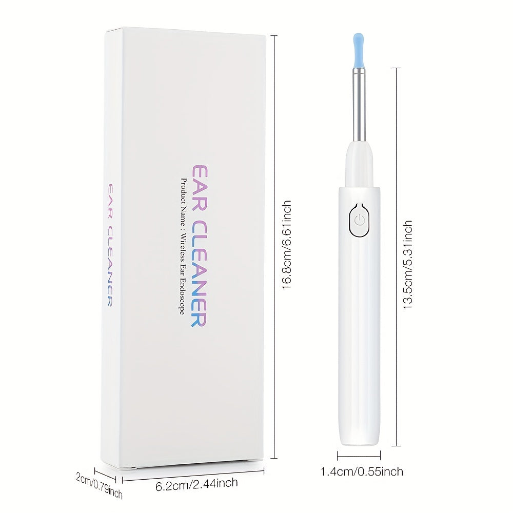 Rechargeable Ear Wax Remover Kit, Wireless Otoscope Earwax Removal Tool 1080P HD WiFi Ear Endoscope With LED Light, 3.5mm Visual Ear Scope Camera Safe Ear Pick Ear Cleaning Endoscope Kit For Adults & Pets