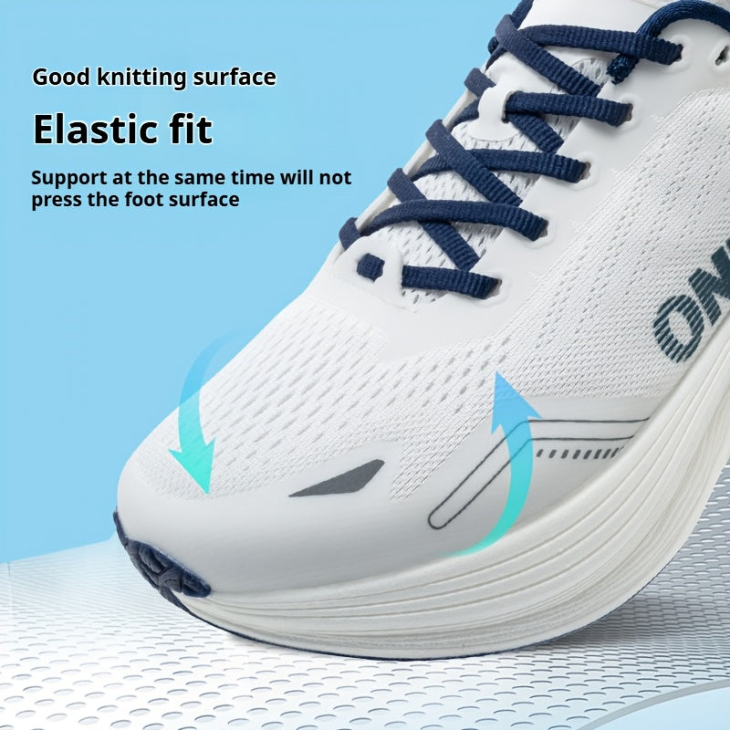 ONEMIX White Whale Running Shoes - Stable Support, Shock-Absorbing, Double Support for Stable Running Posture, Breathable Mesh Upper, Non-Slip Sole, Ideal for Running, Fitness Training, Hiking, and Daily Exercises, Stability