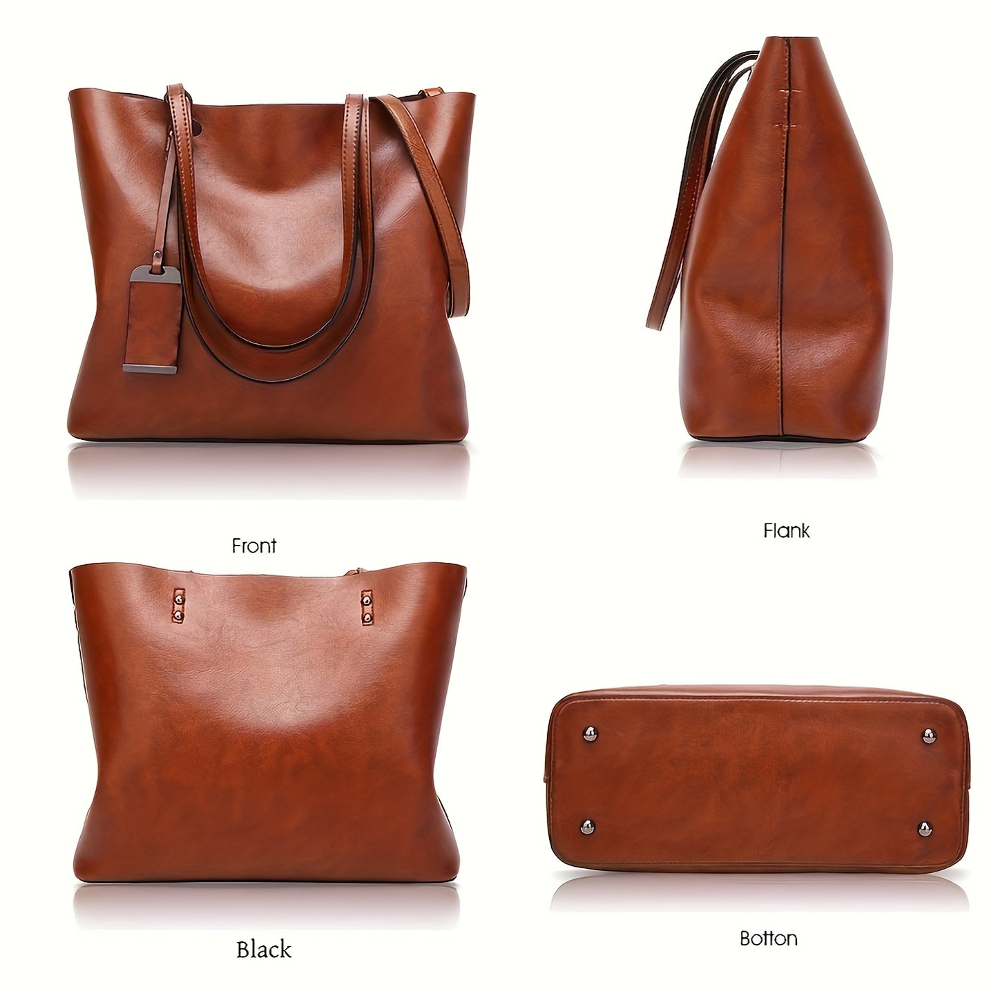 Women's Synthetic Handbag with Laptop Compartment & Detachable Strap - Golden-Tone Hardware, Zipper Closure, Spacious Work Bag for Travel, Business Meetings, Everyday Use - Available in Brown, Black, Red, Pink, Navy, Burgundy