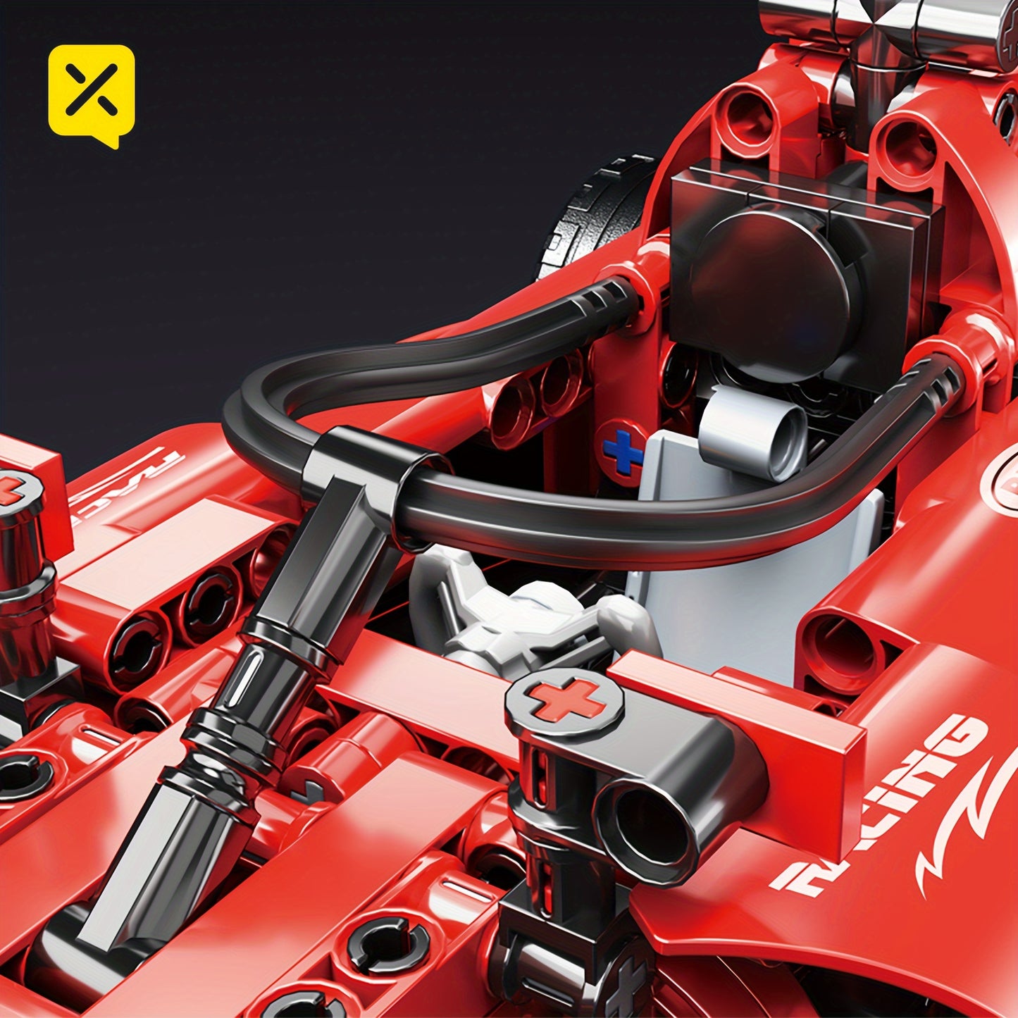 New Racing Car, Formula Retro Car Model, Remote Control Car Building Block, Cool Collection Model Car Kit, Building Toy, Suitable For Christmas Gifts, Halloween Gifts