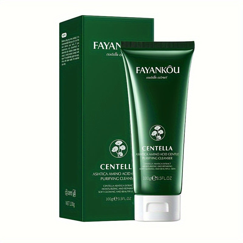 Centella Asiatica Amino Acid Facial Cleanser 100g - Gentle, Deep Cleansing & Moisturizing for Smooth, Radiant Skin | Oil Control, Hyaluronic Acid Infused, Fragrance-Free