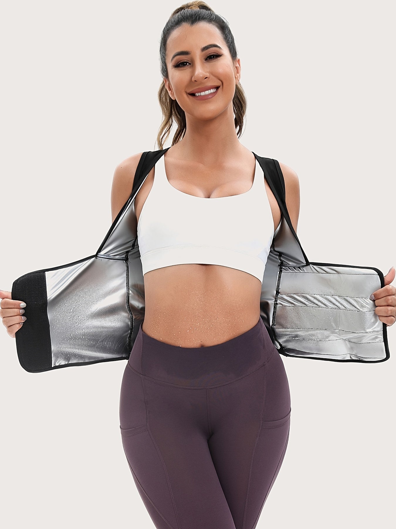 Sweat Sauna Stretchy Sports Vest: Slim Your Waist Instantly With This Body-Shaped Yoga Fitness Workout Waist Trainer For Women's Activewear!