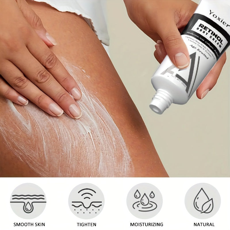 Yoxier Retinol Body Cream 100g - Hydrating & Firming with Collagen, Vitamin E & Hyaluronic Acid for All Skin Types