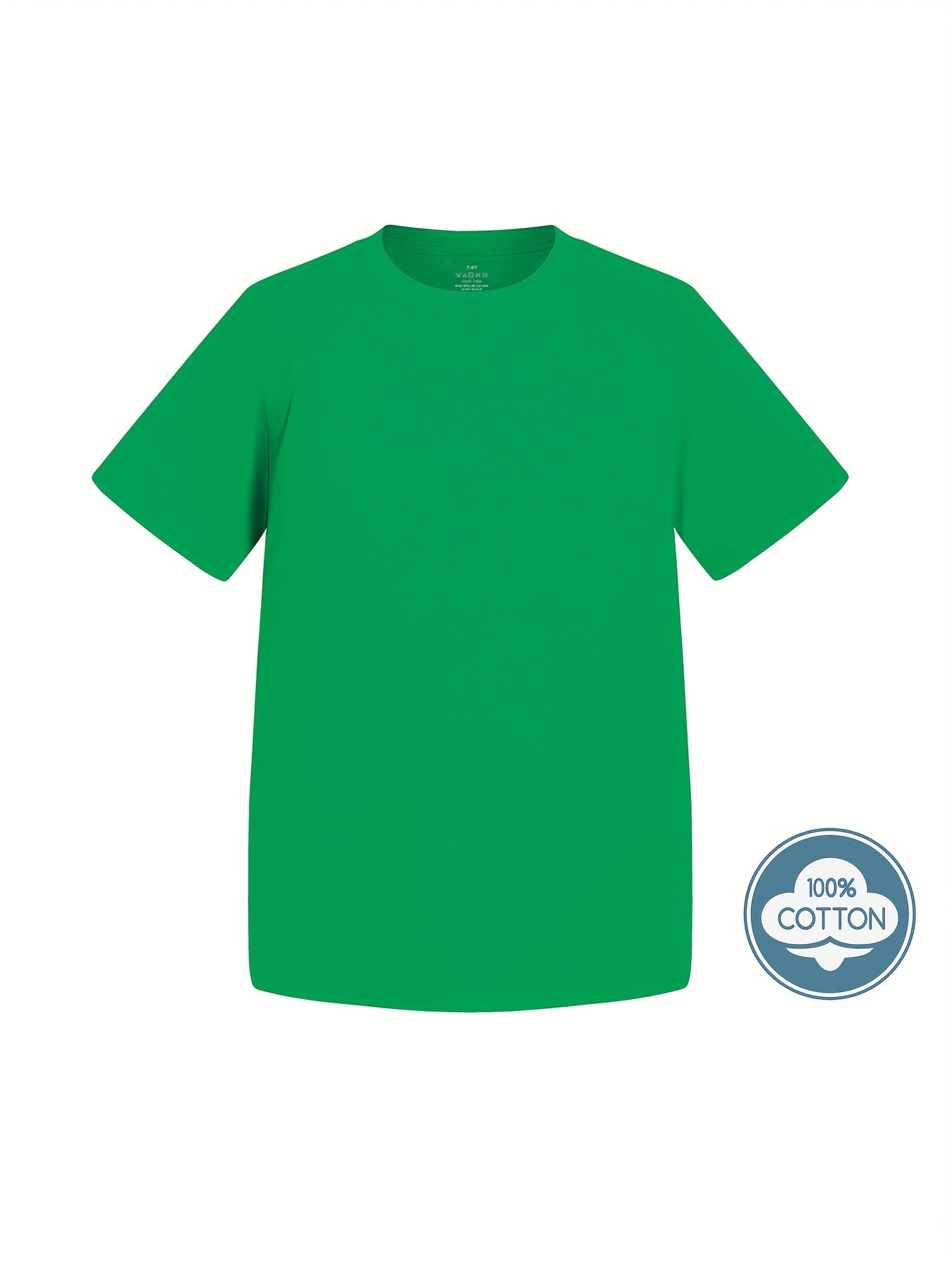 Kid's Solid Color T-shirt, Casual Short Sleeve Top, Boy's Tee For Summer