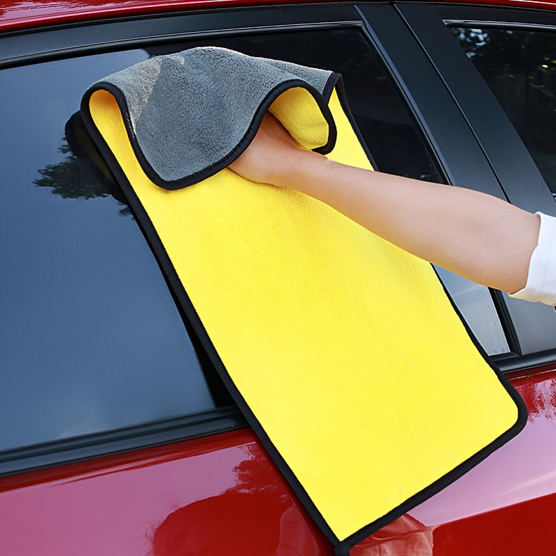 High-density Car Wash Towel, Coral Fleece Double-sided Thickened Car Towel, Absorbent Glass Cleaning Towel, Multi-functional Towel
