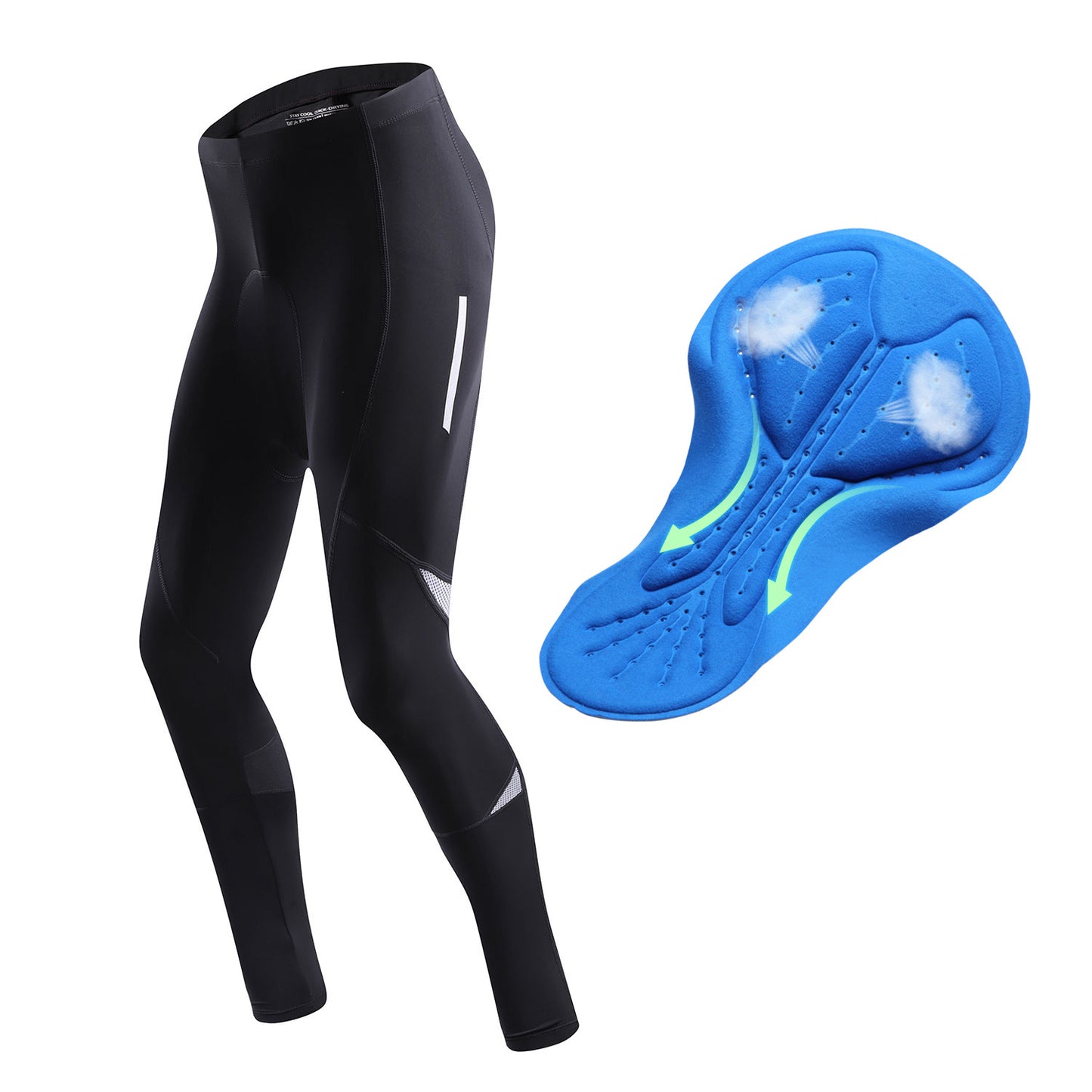 Quick Dry Men's Cycling Pants With Padded Seat - Stretchy Bike Leggings For Comfortable Riding