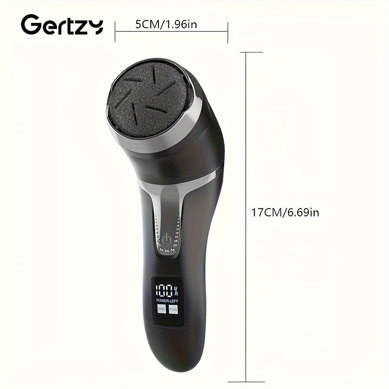 GERTZY Electric Callus Remover For Feet ( With Dander Vacuum Cleaner), Rechargeable Foot Callus Remover Pedicure Tools Foot File, Professional Foot Care Kit With 3Heads&2Speed