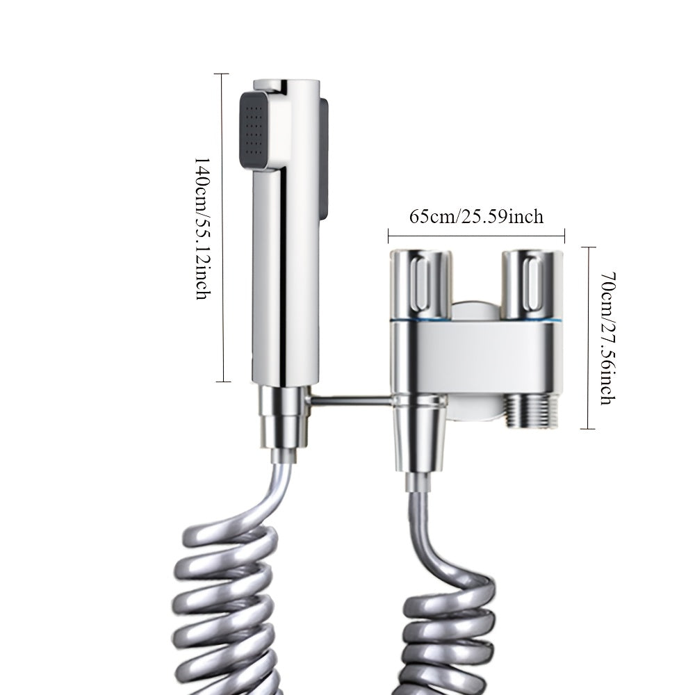 Square Dual-Mode Spray Gun with Mini Scratch-Resistant Stainless Steel Stand, Two Water Flow Options