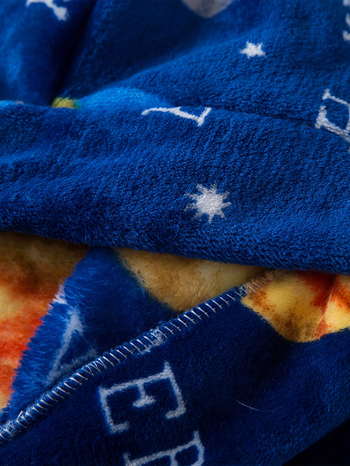 Kids Flannel Bathrobes Boys Hoodie Robes Soft Astronaut Planet Print Sleepwear Kids Clothes