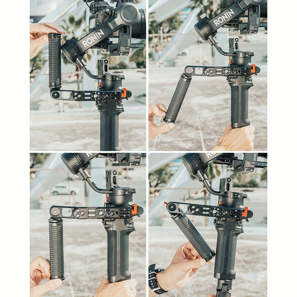 MINIFOCUS Handheld Gimbal Stabilizer Grip with NATO Clamp, Aluminum Alloy Camera Accessory, Expandable Multi-Function Mount, Adjustable Angle for DJI RS4/RS4 PRO/Ronin RS3 Mini/RS3/RS3 Pro/RS 2/RSC2 Gimbal Handle