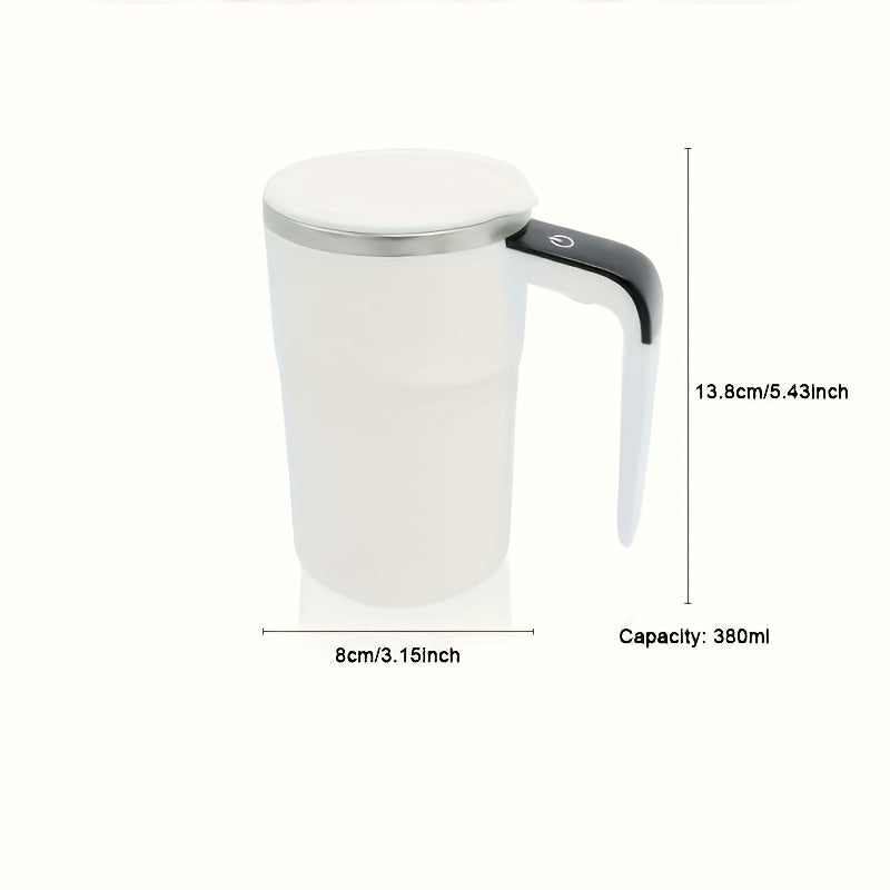 Smart USB-Powered Self-Stirring Coffee Mug with Temperature Display - Stainless Steel, Portable & Easy to Clean - Perfect for Home, Office, Travel & Car Use