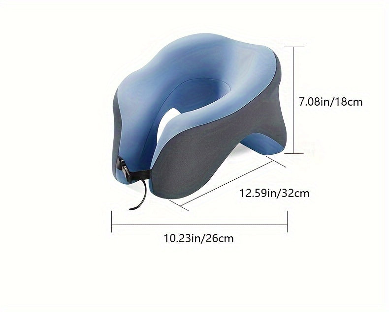 1pc Ergonomic U-Shaped Nap Pillow –, Portable & Machine Washable, Comfortable for Office, Student, and Travel Use, Available in Blue, Gray, Pink
