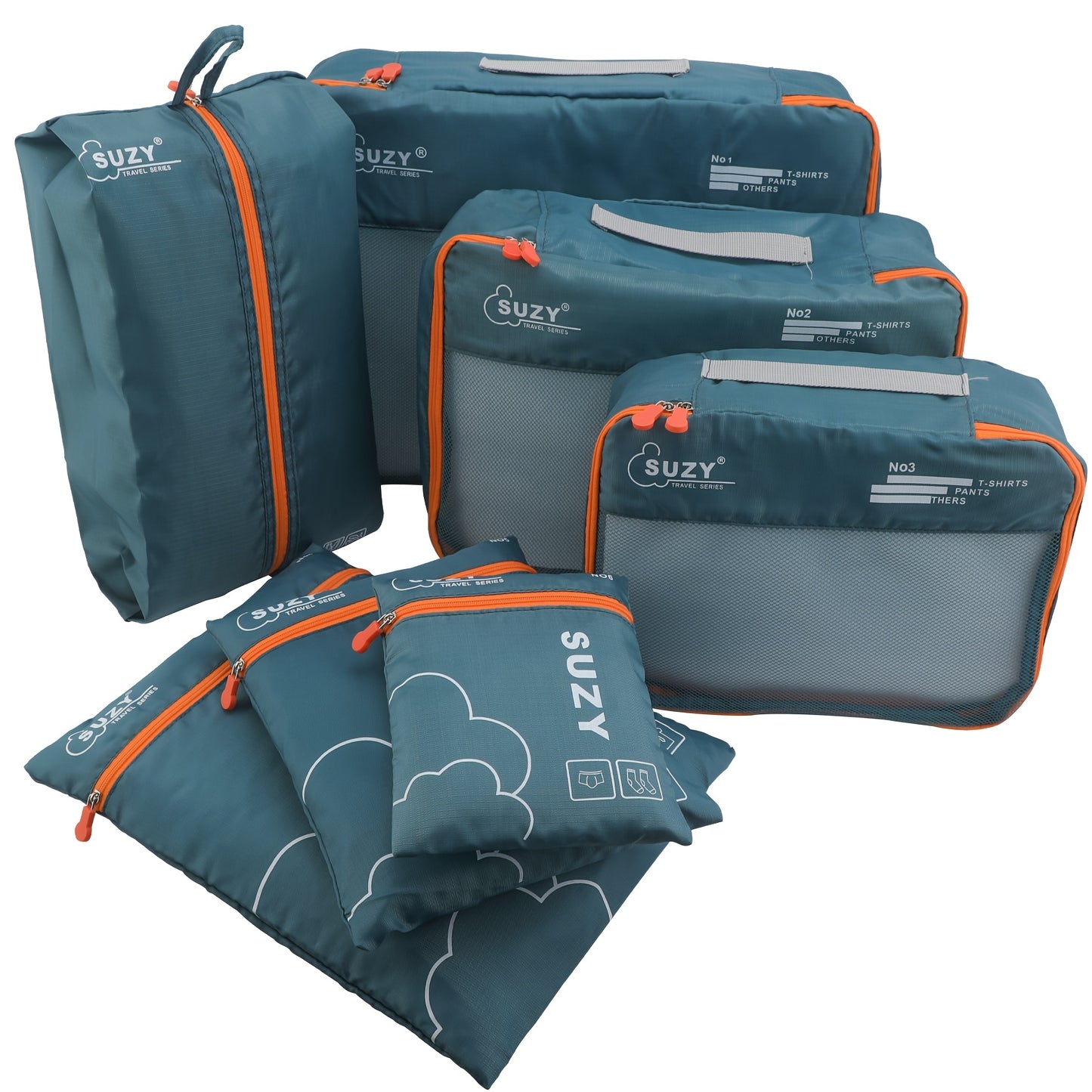 Travel Organizer Bag 7pcs Set Portable Suitcase Organizing Bag Clothes Storage Bag