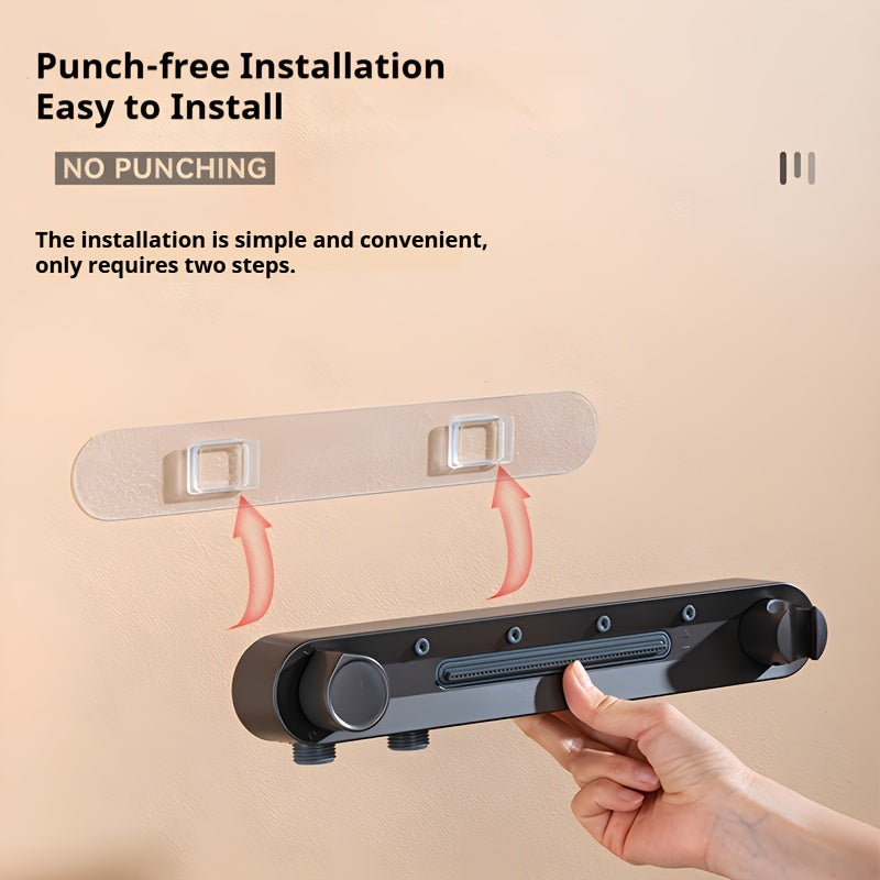 Wall-Mounted Shower Head with Adjustable Arm - No Electricity Needed, Easy Installation, Heavy-Duty Copper Construction for Modern Bathroom Upgrade - Ideal for Bath or Shower