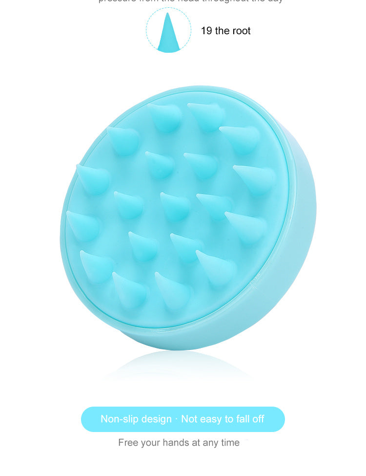 Soft Silicone Bristles Hair Care Head Brush - Massage & Exfoliate Your Scalp for a Healthy, Dandruff-Free Look!