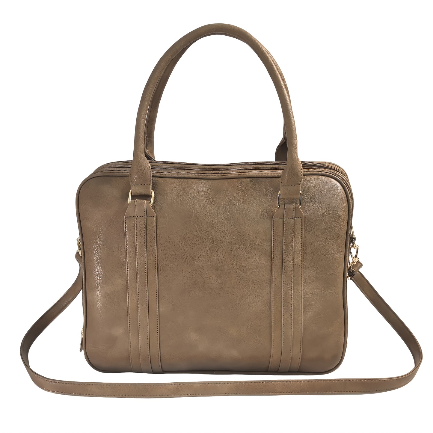 Vintage-Style Large Capacity Laptop Bag for Men & Women - Adjustable Crossbody Shoulder Bag with Detachable Strap, 3 Compartments, Tablet Pocket, Lightweight Durable Design for Office, Commuting & Travel, Laptop Carrying Case