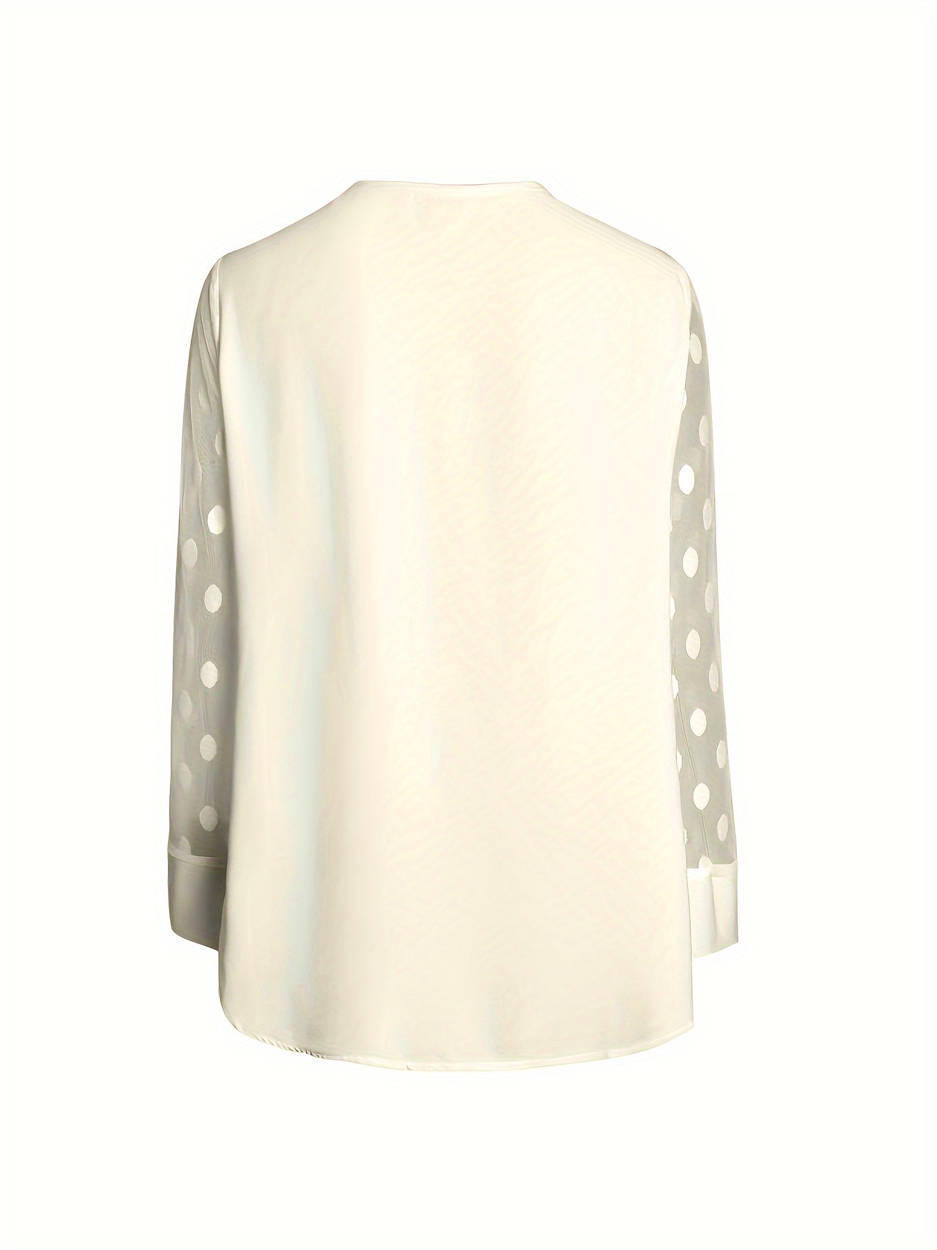 Solid Button Front Blouse, Elegant Long Sleeve Notched Neck Top, Women's Clothing