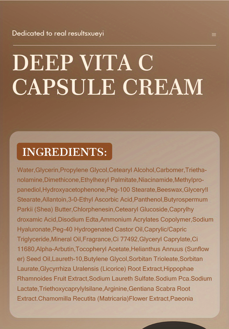 Vitamin C Capsule Cream, Facial Moisturizer | Lightweight Hydrating Cream with PDRN & Retinol for Uneven Light Beige and Radiance | Korean Skincare 1.94oz