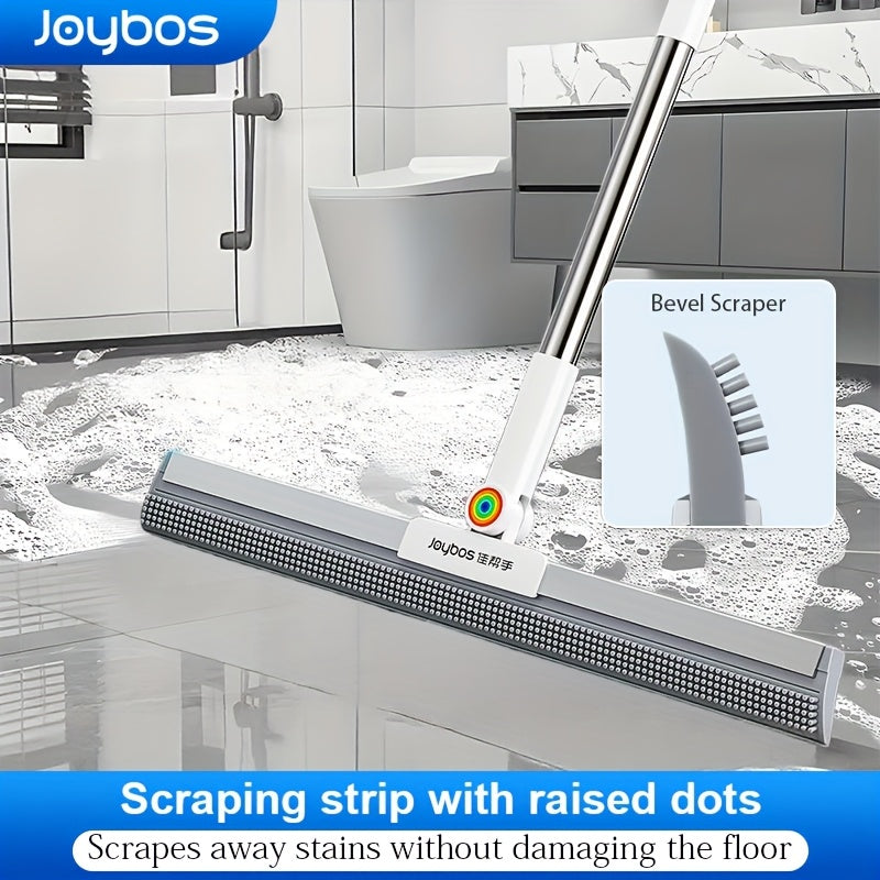 30cm/11.8inch All-in-One TPR Squeegee, Magic Broom with Comb Teeth, Stainless Steel/TPR Multi-Surface Floor, Window, Bathroom Cleaner - Effortless Water, Dust, Pet Hair Removal for Hardwood, Tile, Glass, Kitchen - Space-Savin