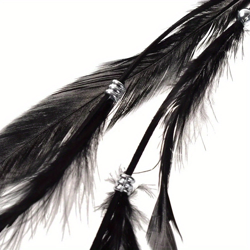 1pc Faux Feather With A Snap Clip Boho Style Feather Tassel Hair Extension Hair Clip For Women Daily Use
