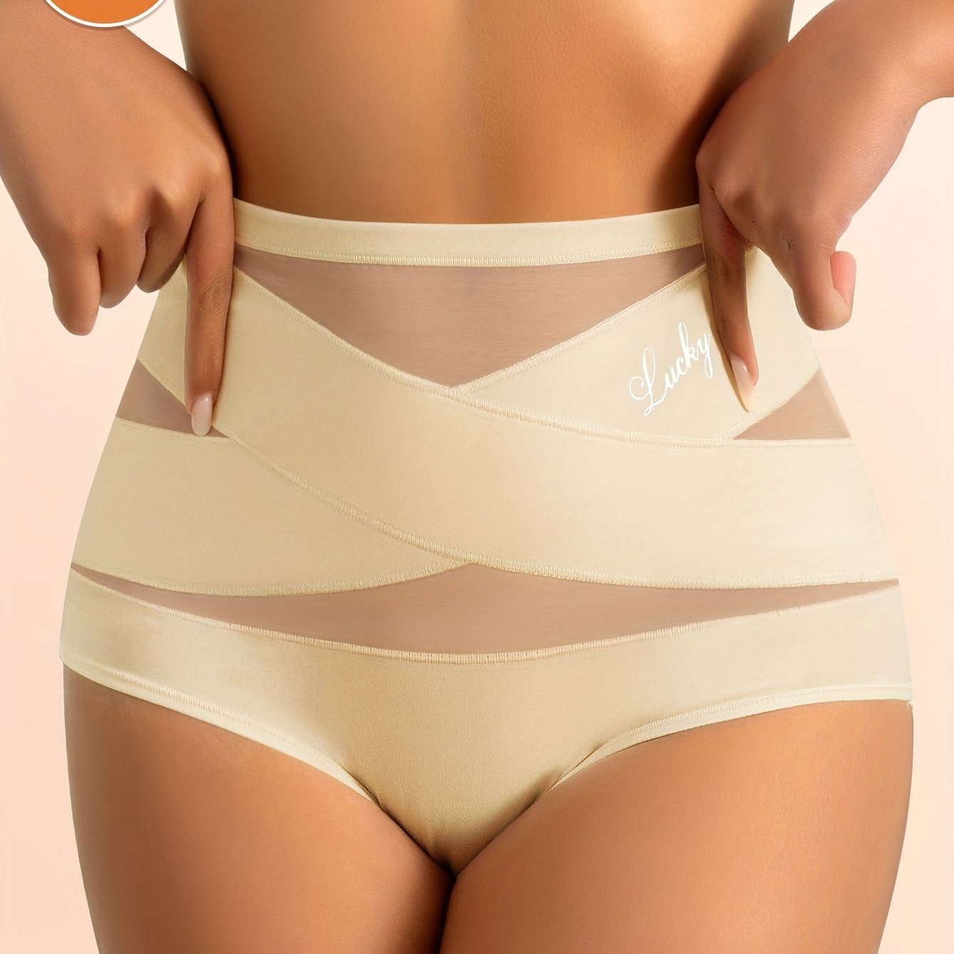 MIOTAN Women's High-Waisted Seamless Tummy Control Butt-Lifting Underwear - Breathable Ice Sliky Fiber Mesh with Cross-Over Design, Size S-XL (XS to XXL), Gym Apparel | Minimalist Style | Highelasticity Material, Tummy Contro
