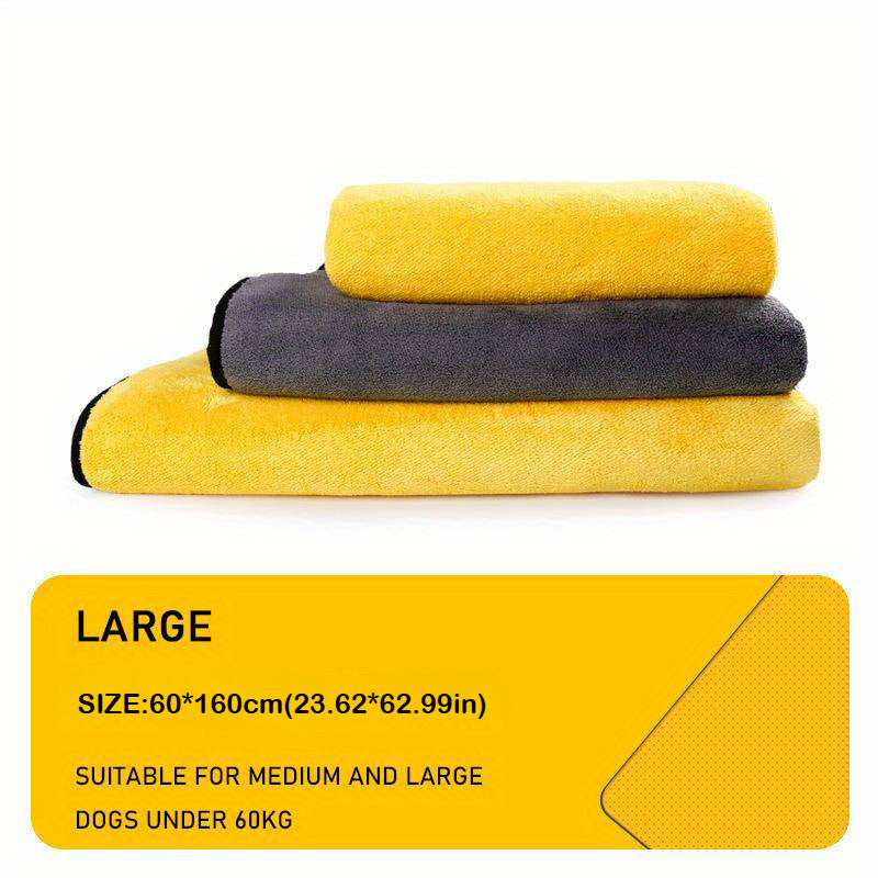 1pc UltraSoft Quick-Dry Microfiber Pet Towel for Dogs and Cats - Absorbent Bathing Towel, Ideal Christmas and New Year Gift for Pets, Durable Polyester Material