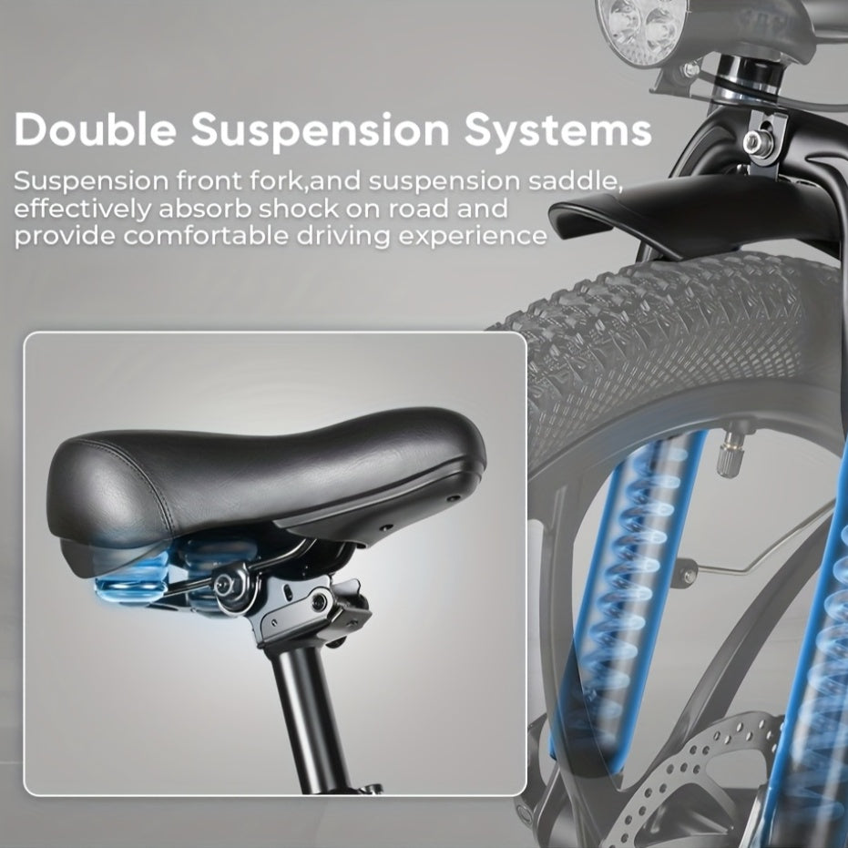 CY20 20" Foldable Step-Through Electric Bike for Adults - Lightweight Portable City Commuter E-Bike with 36V Removable Battery, 250W Motor & 15 MPH Speed, Front Suspension, Disc Brakes, Alloy Steel Frame, White - Dual-Power (