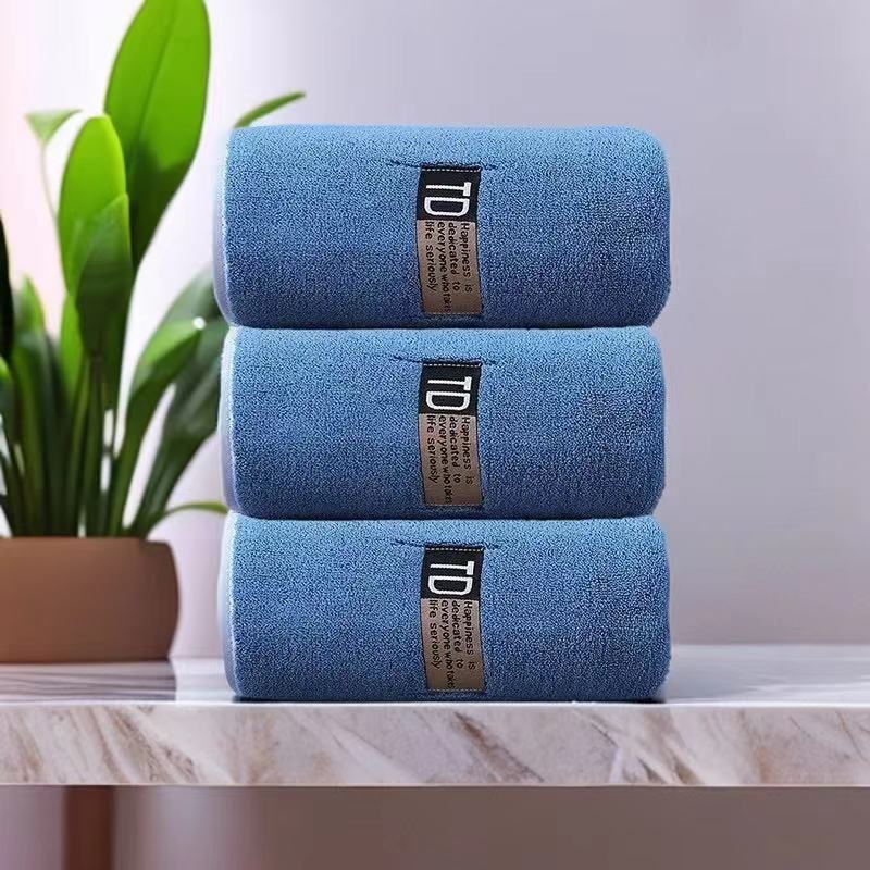 9pcs Large Size Three Colors Super Soft Super Absorbent Bath Towel Set, Blue, White, Gray Composition, Exquisite and Durable, Not Shedding, 5-Star Standard