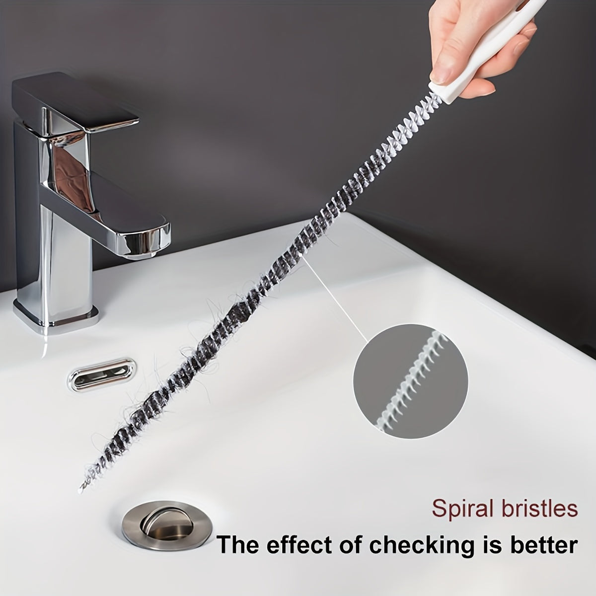 1pc Sewer Dredging Cleaning Hair Waste Cleaning Brush, Drain Cleaner Flexible Cleaner Clog Plug Hole Remover Tool