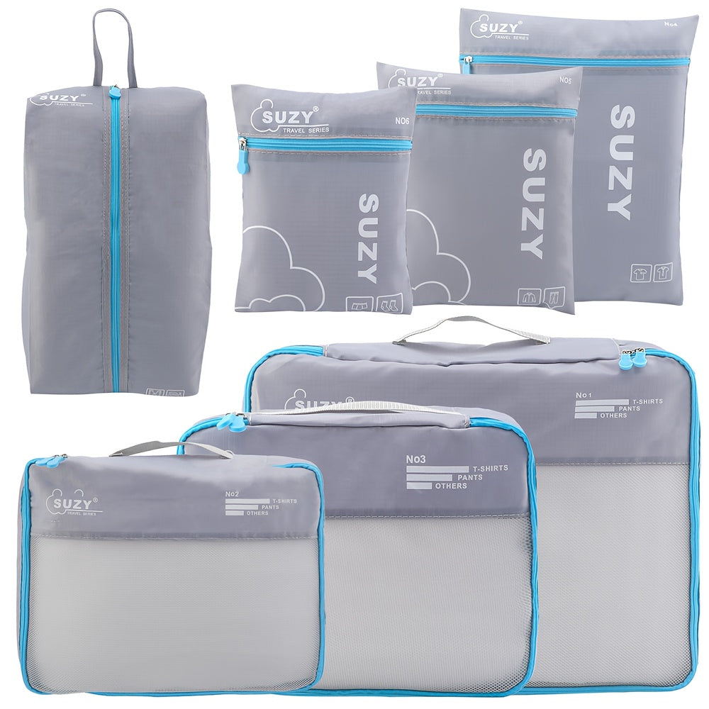 Travel Organizer Bag 7pcs Set Portable Suitcase Organizing Bag Clothes Storage Bag