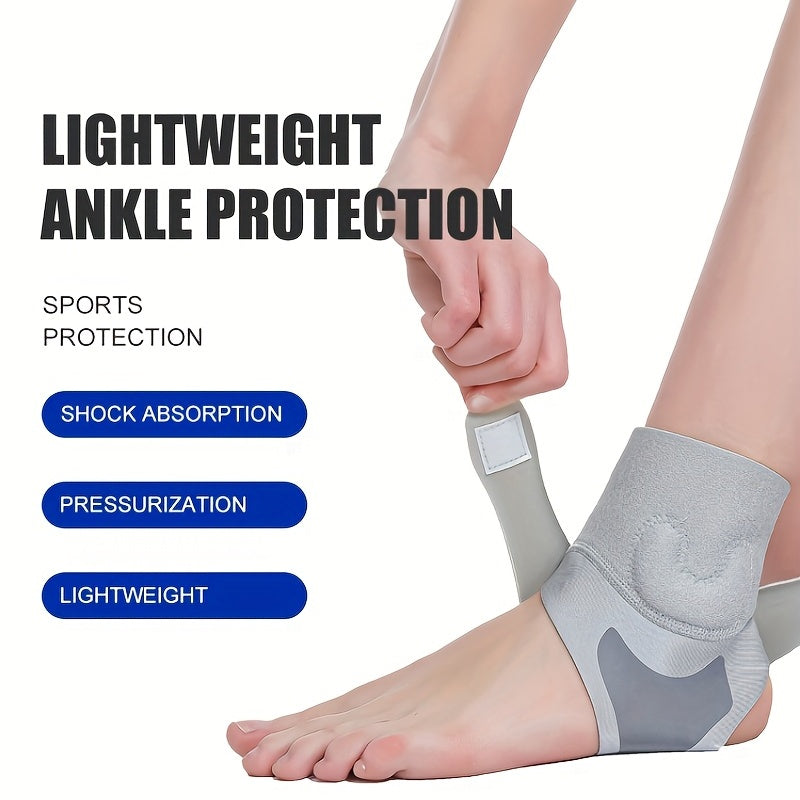 1pc, Breathable Ankle Support with Silicone Gel Pad for Men and Women - Adjustable Compression Brace for Sports, Running, Fitness, and Basketball