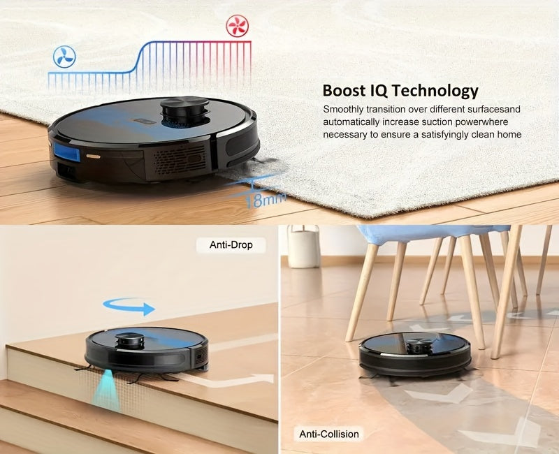 Robot Vacuum Cleaner And Mop Combo 4500Pa, Lubluelu SL60Ultra Robotic Vacuum, 150Mins Max, 56dB, 24 No-Go Zones for Pet Hair Carpets Floor, Christmas&Halloween Gifts, Robot Vacuum And Mop, Vacuum Cleaner Robot, Robot Vacuum C