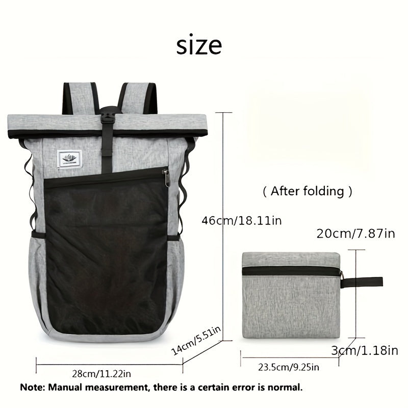 1pc Portable Multi-functional Sports Backpack, Foldable Lightweight Storage Bag for Men Women Outdoor Camping Hiking Travel Riding
