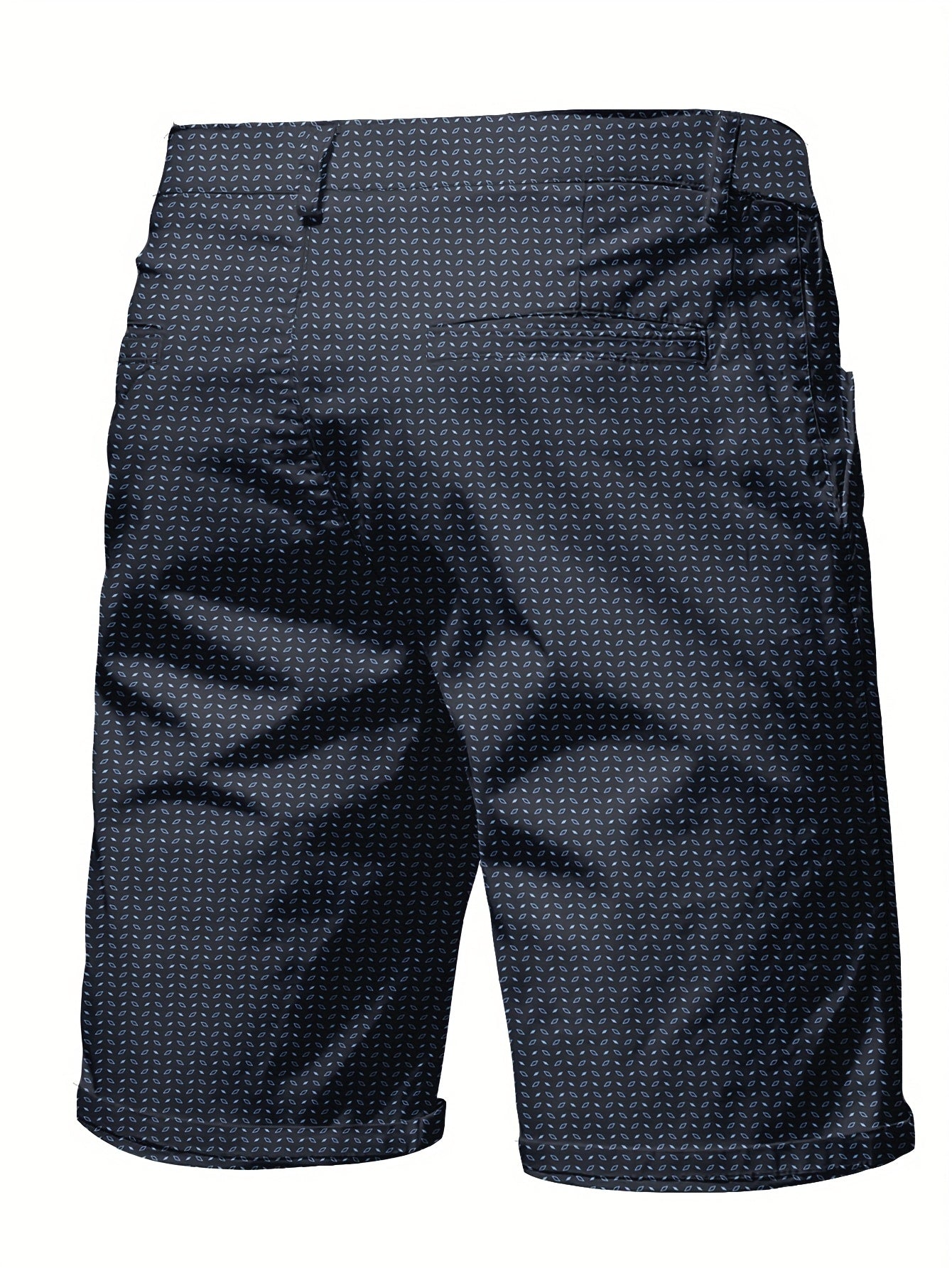 Men'S Slim-Fit Casual Summer Shorts with 3D Digital Print - Light Blue, Button Detail, Non-Stretch Fabric, Perfect for Beach or Poolside Relaxation, Beach Shorts | Button Detail Shorts | Nonstretch Fabric