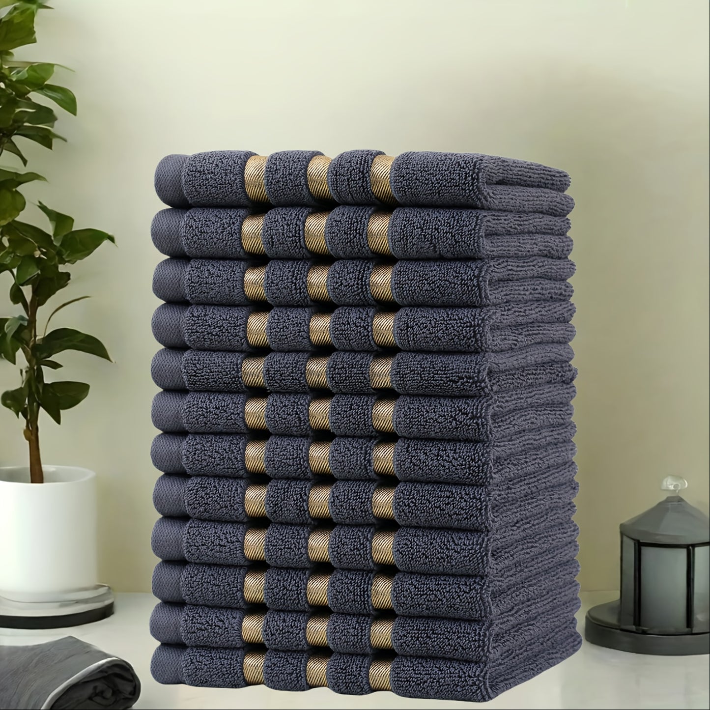 Conjunto de Toalhas 100% Algodão Golden Square – 12 Peças