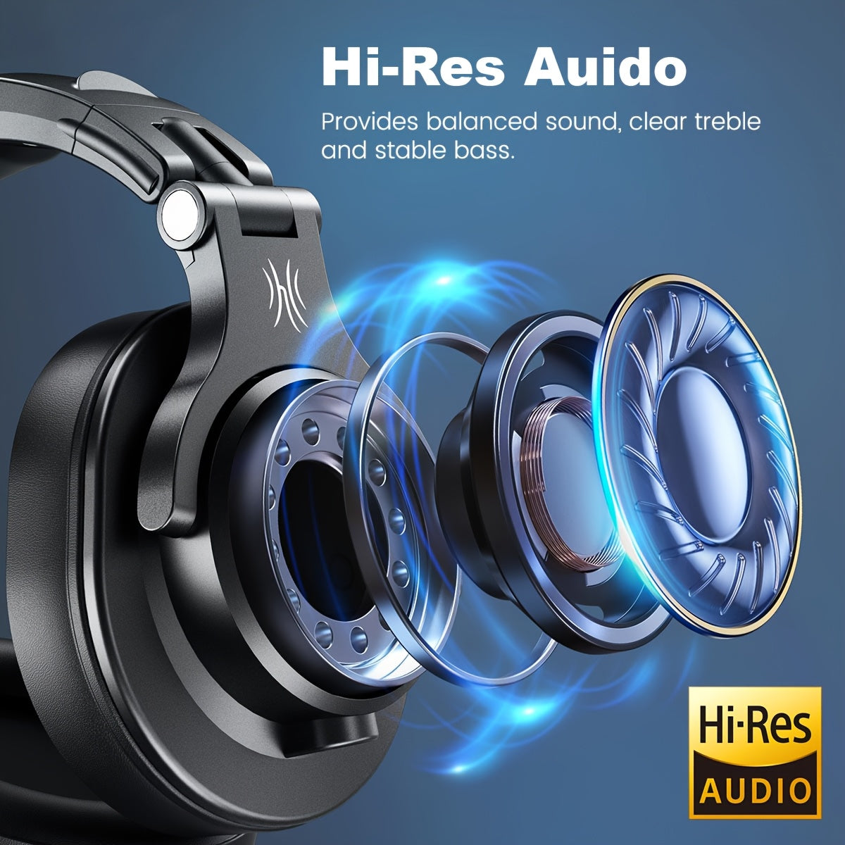 OneOdio A71m Professional Studio & Gaming Headset with Boom Mic - Over-Ear Wired Headphones, Hi-Res Audio, Noise Isolation, Compatible with PC, PS4, Xbox One, Skype, Zoom - Heavy-Duty Build, Detachable Cable, Compatible with