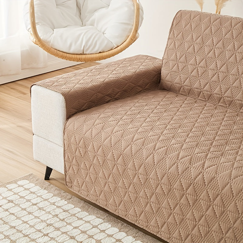 1pc Double-sided Waterproof Sofa Slipcover, Cushion Sofa L-shaped Universal Cover, Furniture Protector For Bedroom Office Living Room Home Decor Washable Couch Cover For Dog