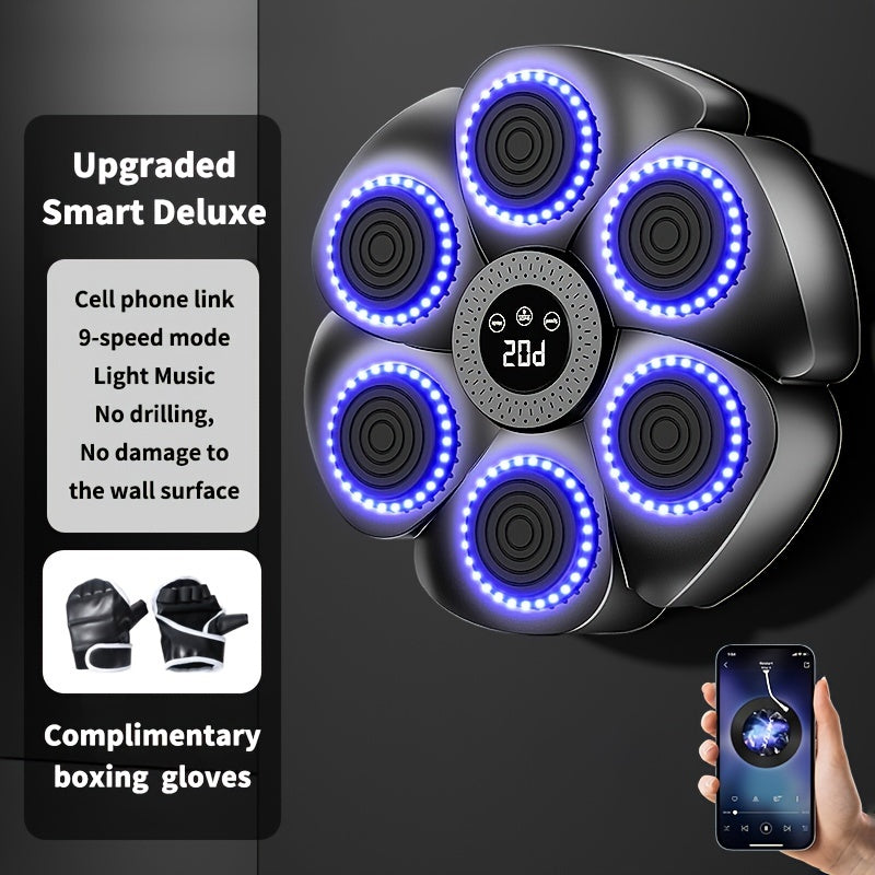 Home Adult Boxing Music Training Target Smart Bluetooth Music Boxing Machine Indoor Fitness Wall Target for Home Gym Boxing Sports Training