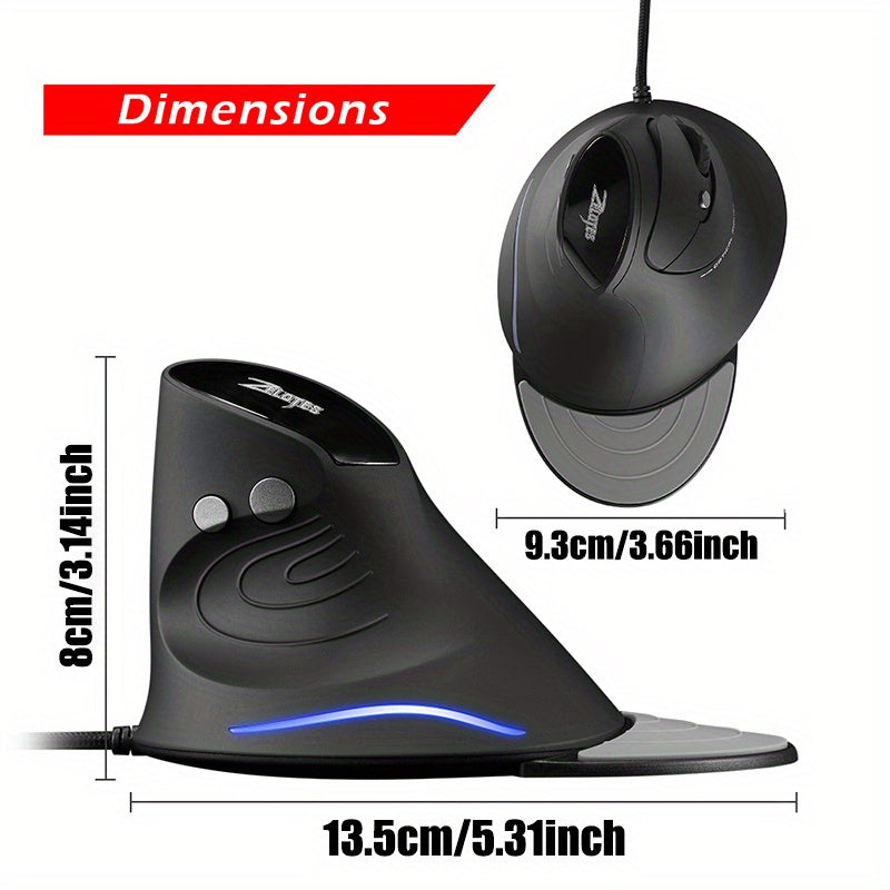 Rato Óptico Vertical Ergonómico T-30 com Cabo