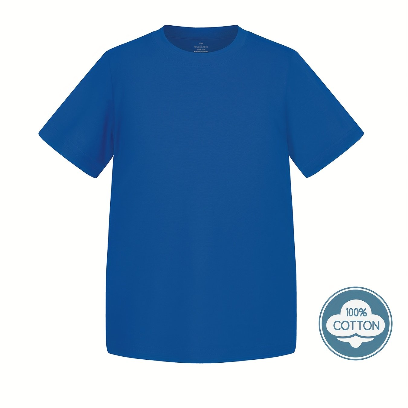 Kid's Solid Color T-shirt, Casual Short Sleeve Top, Boy's Tee For Summer