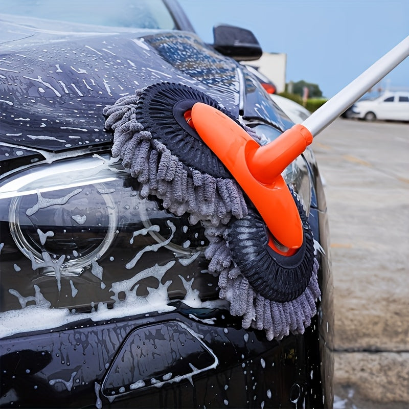Long Handle Car Wash Brush, Long Handle Ultra-Fine Fiber Car Mop, Car Wash Mop Glove Long Handle Car Cleaning Kit Brush, Kit Brush Dust Remover Scratch-Free Cleaning Tool, Commercial Mop