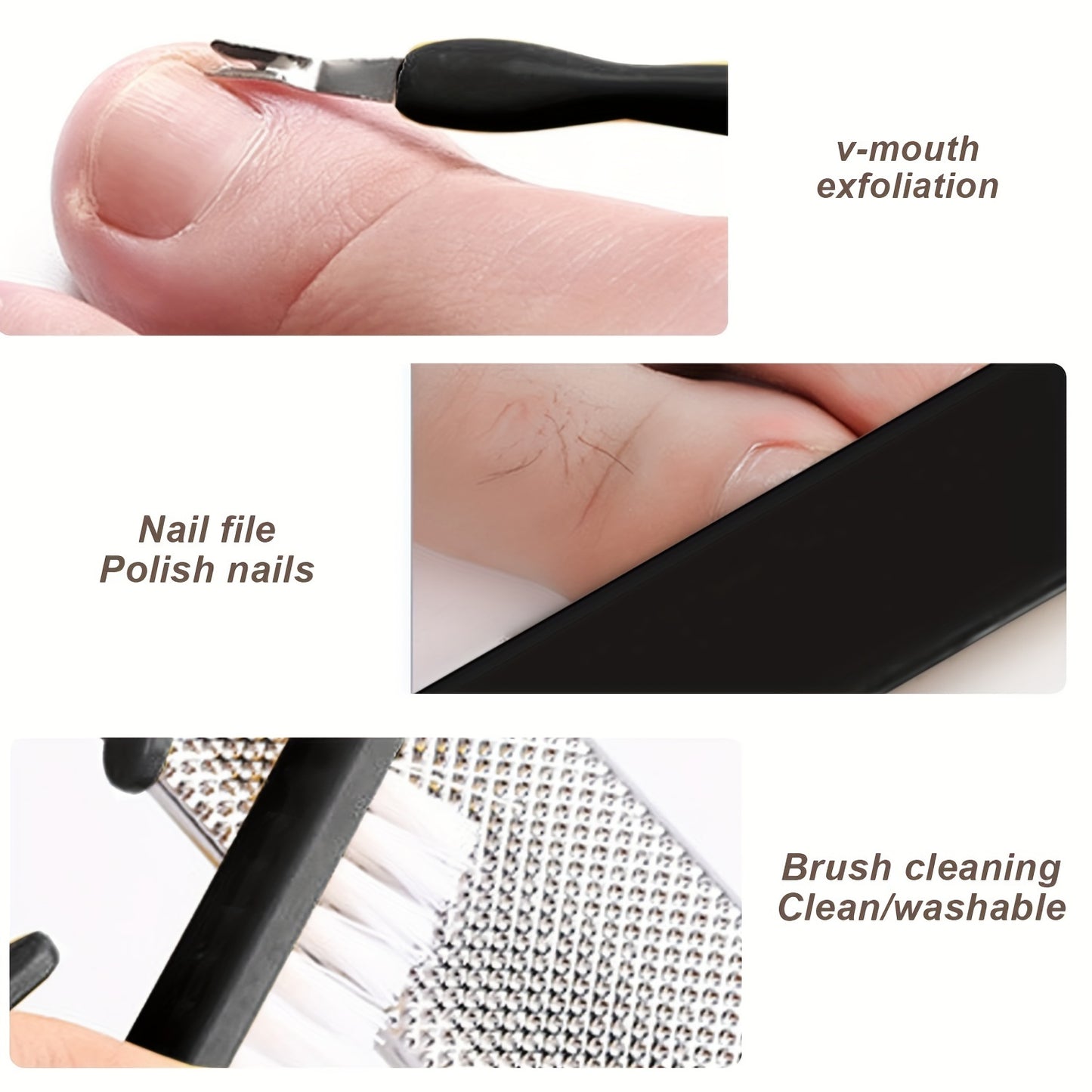 10pcs/set Foot Rasp Dead Skin Remover Manicure Tool Set, Professional Nail Clippers Pedicure Kit, Nail Art Tools, Stainless Steel Grooming Kit For Travel